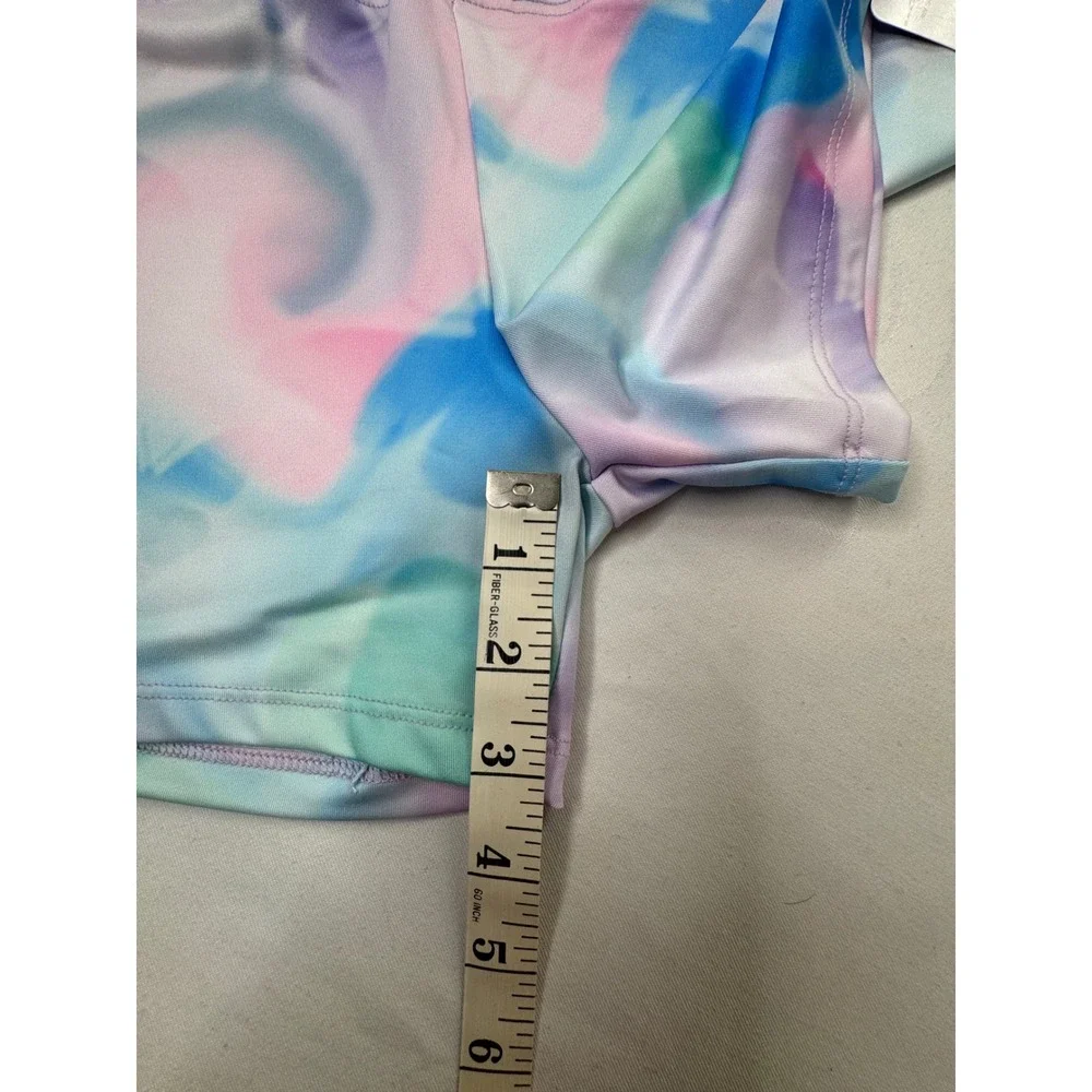 Justice Girl XL 16/18 Cloud Dye Purple Tie Dye Dance Gym Shorts Butterfly